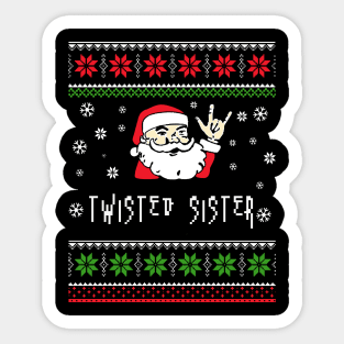 twisted sister santa metal Sticker